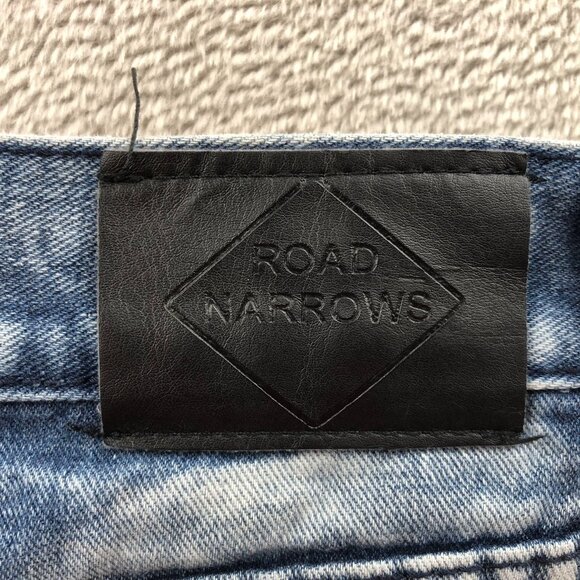 Road Narrows Womens Capri Jeans Size 16 Blue Denim Distressed Raw Hem Casual Y2K - Picture 13 of 15